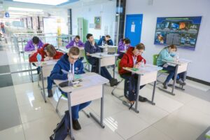 Participants at tour one on VI Caucasus mathematical olympiad